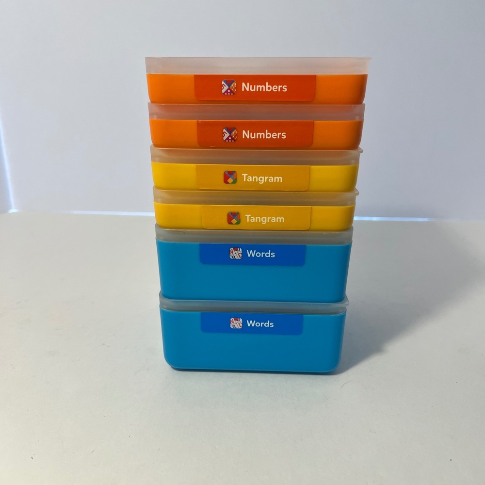 Osmo Game Piece Lot Numbers Tangram Words Educational Learning Tiles 6 Cases
